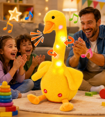 🦆 Pato Bailarín Recargable con Luces, Música y Movimiento